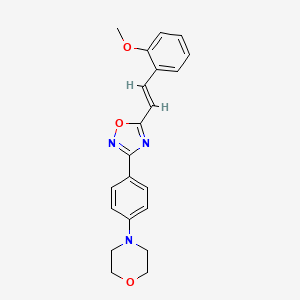 molecular formula C21H21N3O3 B7543655 4-(4-{5-[(E)-2-(2-methoxyphenyl)vinyl]-1,2,4-oxadiazol-3-yl}phenyl)morpholine 