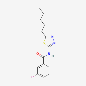 3-fluoro-N-(5-pentyl-1,3,4-thiadiazol-2-yl)benzamide
