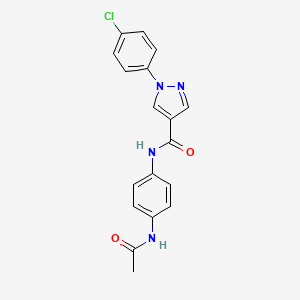 N-[4-(acetylamino)phenyl]-1-(4-chlorophenyl)-1H-pyrazole-4-carboxamide