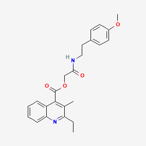 [2-[2-(4-Methoxyphenyl)ethylamino]-2-oxoethyl] 2-ethyl-3-methylquinoline-4-carboxylate