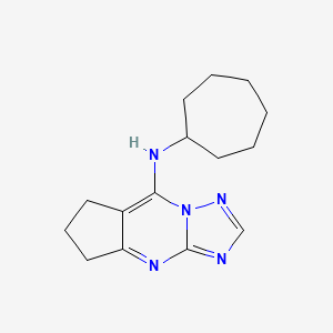 molecular formula C15H21N5 B7543887 N-Cycloheptyl-N-(6,7-dihydro-5H-cyclopenta[D][1,2,4]triazolo[1,5-A]pyrimidin-8-YL)amine 