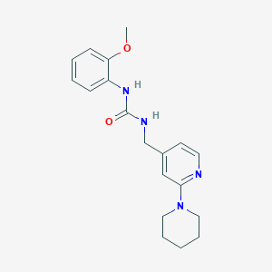 molecular formula C19H24N4O2 B7543902 1-(2-Methoxyphenyl)-3-{[2-(piperidin-1-YL)pyridin-4-YL]methyl}urea 
