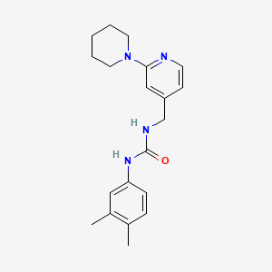 molecular formula C20H26N4O B7543907 1-(3,4-Dimethylphenyl)-3-{[2-(piperidin-1-YL)pyridin-4-YL]methyl}urea 
