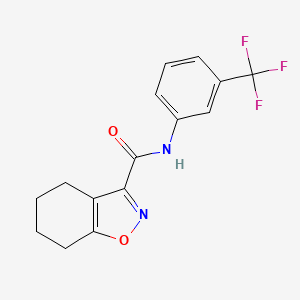 molecular formula C15H13F3N2O2 B7544094 N-[3-(trifluoromethyl)phenyl]-4,5,6,7-tetrahydro-1,2-benzoxazole-3-carboxamide 