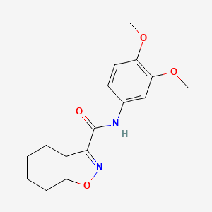 molecular formula C16H18N2O4 B7544095 N-(3,4-dimethoxyphenyl)-4,5,6,7-tetrahydro-1,2-benzoxazole-3-carboxamide 