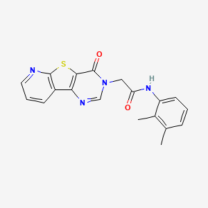 molecular formula C19H16N4O2S B7544166 N-(2,3-dimethylphenyl)-2-(6-oxo-8-thia-3,5,10-triazatricyclo[7.4.0.02,7]trideca-1(9),2(7),3,10,12-pentaen-5-yl)acetamide 