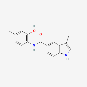 molecular formula C18H18N2O2 B7545611 N-(2-hydroxy-4-methylphenyl)-2,3-dimethyl-1H-indole-5-carboxamide 
