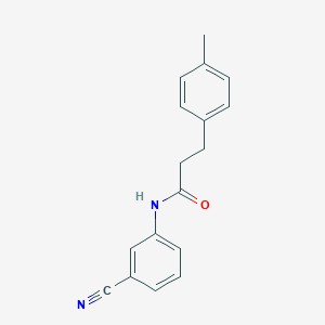 molecular formula C17H16N2O B7545935 N-(3-cyanophenyl)-3-(4-methylphenyl)propanamide 
