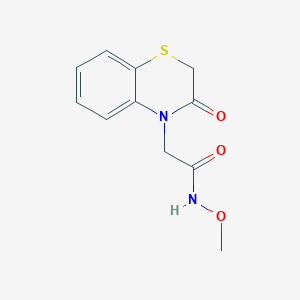 molecular formula C11H12N2O3S B7545978 N-methoxy-2-(3-oxo-1,4-benzothiazin-4-yl)acetamide 