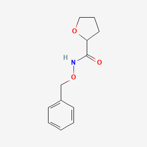 molecular formula C12H15NO3 B7546221 N-phenylmethoxyoxolane-2-carboxamide 