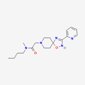 molecular formula C18H27N5O2 B7546480 N-butyl-N-methyl-2-[3-(pyridin-2-yl)-1-oxa-2,4,8-triazaspiro[4.5]dec-2-en-8-yl]acetamide 
