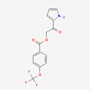 molecular formula C14H10F3NO4 B7546527 [2-oxo-2-(1H-pyrrol-2-yl)ethyl] 4-(trifluoromethoxy)benzoate 