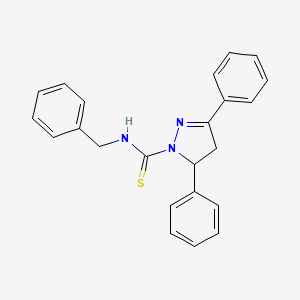 molecular formula C23H21N3S B7546797 N-benzyl-3,5-diphenyl-3,4-dihydropyrazole-2-carbothioamide 