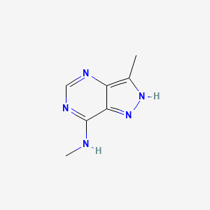 molecular formula C7H9N5 B7546862 N,3-DIMETHYL-1H-PYRAZOLO[4,3-D]PYRIMIDIN-7-AMINE 