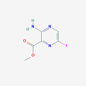 molecular formula C6H6IN3O2 B075469 Methyl 3-amino-6-iodopyrazine-2-carboxylate CAS No. 1458-16-8