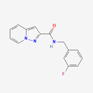 molecular formula C15H12FN3O B7546919 N-(3-fluorobenzyl)pyrazolo[1,5-a]pyridine-2-carboxamide 