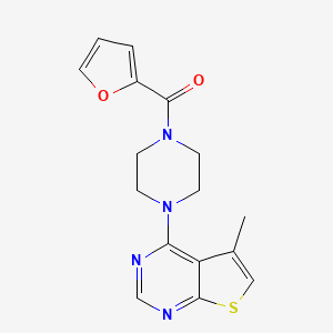 molecular formula C16H16N4O2S B7546922 Furan-2-yl-[4-(5-methylthieno[2,3-d]pyrimidin-4-yl)piperazin-1-yl]methanone 