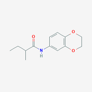 molecular formula C13H17NO3 B7547044 N-(2,3-dihydro-1,4-benzodioxin-6-yl)-2-methylbutanamide 