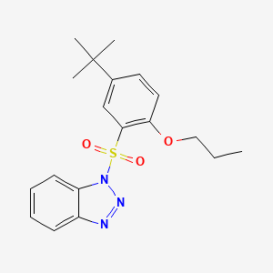 molecular formula C19H23N3O3S B7547077 1-(5-Tert-butyl-2-propoxyphenyl)sulfonylbenzotriazole 