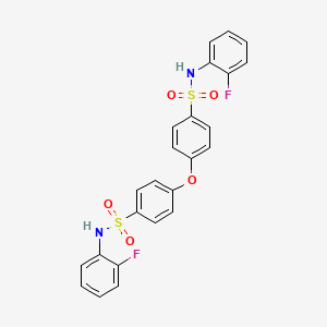 molecular formula C24H18F2N2O5S2 B7547140 N-(2-fluorophenyl)-4-[4-[(2-fluorophenyl)sulfamoyl]phenoxy]benzenesulfonamide 