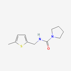 molecular formula C11H16N2OS B7547356 N-[(5-methylthiophen-2-yl)methyl]pyrrolidine-1-carboxamide 