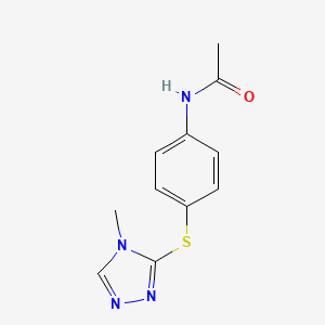 molecular formula C11H12N4OS B7547767 N-[4-[(4-methyl-1,2,4-triazol-3-yl)sulfanyl]phenyl]acetamide 