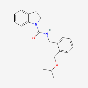 molecular formula C20H24N2O2 B7547886 N-[[2-(propan-2-yloxymethyl)phenyl]methyl]-2,3-dihydroindole-1-carboxamide 