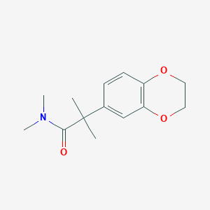 molecular formula C14H19NO3 B7547964 2-(2,3-dihydro-1,4-benzodioxin-6-yl)-N,N,2-trimethylpropanamide 
