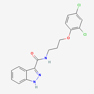 molecular formula C17H15Cl2N3O2 B7547991 N-[3-(2,4-dichlorophenoxy)propyl]-1H-indazole-3-carboxamide 