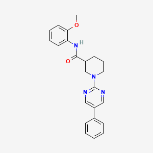 molecular formula C23H24N4O2 B7548345 N-(2-methoxyphenyl)-1-(5-phenylpyrimidin-2-yl)piperidine-3-carboxamide 