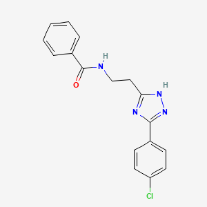 molecular formula C17H15ClN4O B7548445 N-[2-[3-(4-chlorophenyl)-1H-1,2,4-triazol-5-yl]ethyl]benzamide 