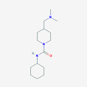 molecular formula C15H29N3O B7548551 N-Cyclohexyl-4-[(dimethylamino)methyl]piperidine-1-carboxamide 