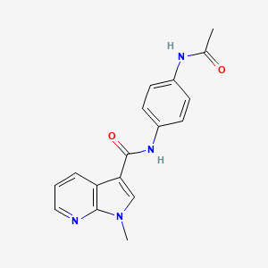 molecular formula C17H16N4O2 B7548745 N-(4-Acetamidophenyl)-1-methyl-1H-pyrrolo[2,3-B]pyridine-3-carboxamide 
