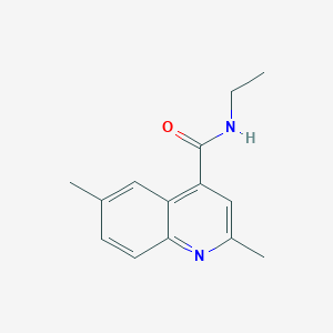 molecular formula C14H16N2O B7548779 N-ethyl-2,6-dimethylquinoline-4-carboxamide 
