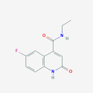 molecular formula C12H11FN2O2 B7548878 N-Ethyl-6-fluoro-2-hydroxyquinoline-4-carboxamide 