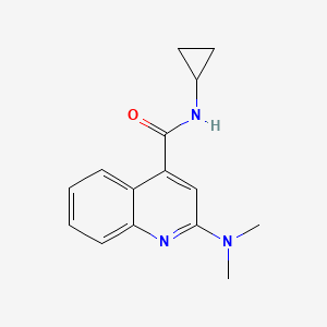 molecular formula C15H17N3O B7548892 N-cyclopropyl-2-(dimethylamino)quinoline-4-carboxamide 