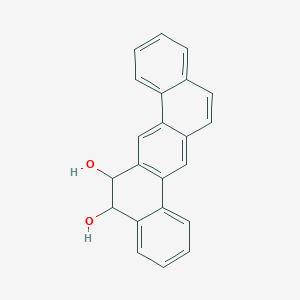molecular formula C22H16O2 B075495 5,6-Dihydro-5,6-dihydroxydibenz(a,h)anthracene CAS No. 1421-84-7