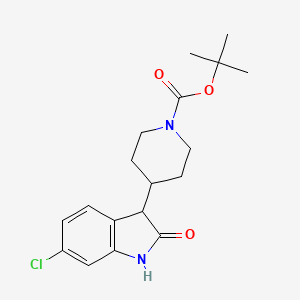 molecular formula C18H23ClN2O3 B7549510 tert-Butyl 4-(6-chloro-2-oxoindolin-3-yl)piperidine-1-carboxylate 