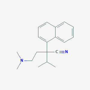 molecular formula C19H24N2 B075497 alpha-(2-(Dimethylamino)ethyl)-alpha-isopropyl-1-naphthaleneacetonitrile CAS No. 1425-60-1