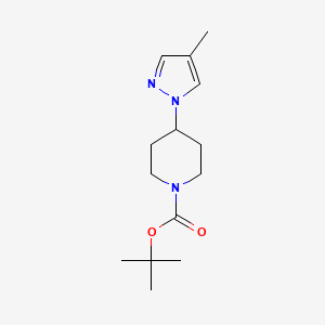molecular formula C14H23N3O2 B7549790 Tert-butyl 4-(4-methylpyrazol-1-yl)piperidine-1-carboxylate 