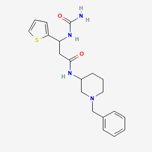 molecular formula C20H26N4O2S B7550432 N-(1-benzylpiperidin-3-yl)-3-(carbamoylamino)-3-thiophen-2-ylpropanamide 
