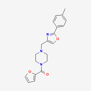 molecular formula C20H21N3O3 B7550612 Furan-2-yl-[4-[[2-(4-methylphenyl)-1,3-oxazol-4-yl]methyl]piperazin-1-yl]methanone 