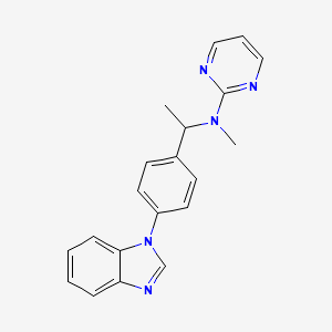 molecular formula C20H19N5 B7550914 N-[1-[4-(benzimidazol-1-yl)phenyl]ethyl]-N-methylpyrimidin-2-amine 