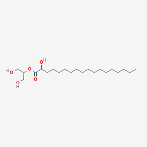 molecular formula C21H42O5 B075512 Octadecanoic acid, hydroxy-, monoester with 1,2,3-propanetriol CAS No. 1323-42-8