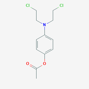 molecular formula C12H15Cl2NO2 B075537 4-[Bis(2-chloroethyl)amino]phenyl acetate CAS No. 1448-93-7