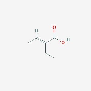 molecular formula C6H10O2 B075542 2-Ethyl-2-butenoic acid CAS No. 1187-13-9