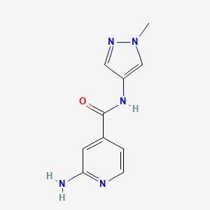 molecular formula C10H11N5O B7554792 2-amino-N-(1-methylpyrazol-4-yl)pyridine-4-carboxamide 