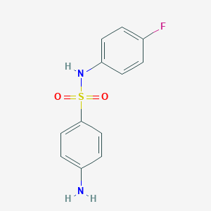 molecular formula C12H11FN2O2S B075566 4-amino-N-(4-fluorophenyl)benzenesulfonamide CAS No. 1494-85-5