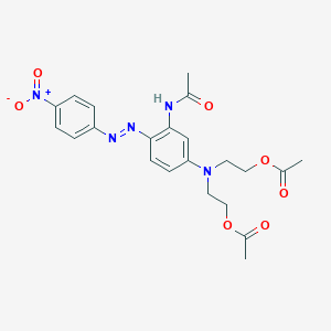 molecular formula C22H25N5O7 B075578 2,2'-[[3-Acetamido-4-[(4-nitrophenyl)azo]phenyl]imino]diethyl diacetate CAS No. 1533-74-0