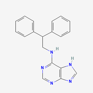 molecular formula C19H17N5 B7558678 N-(2,2-diphenylethyl)-7H-purin-6-amine 